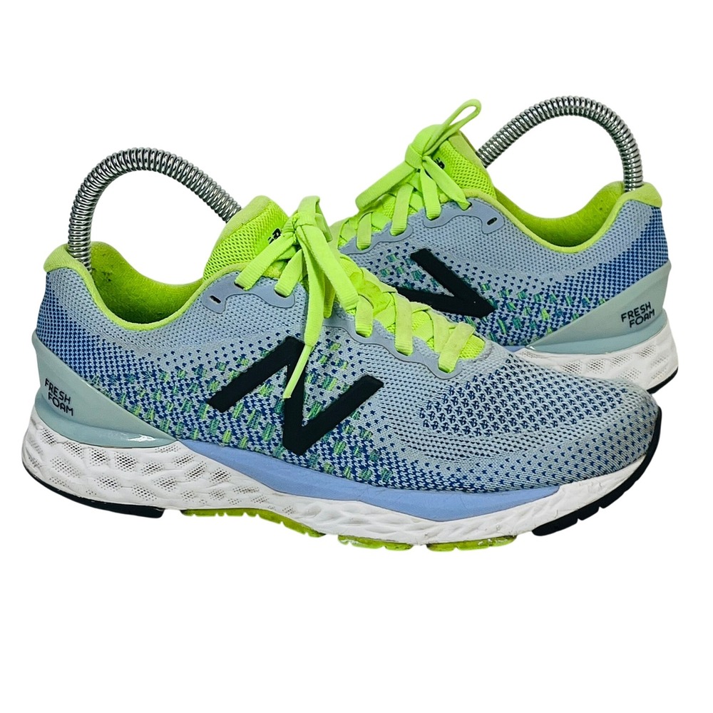 New Balance Fresh Foam 880v10 Running Shoes Womens 6 Blue Lime W880F10 Athletic
